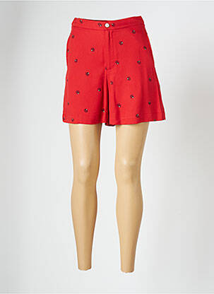 Short fermeture zippée sous rabat boutonné taille normale orange NICE THINGS femme