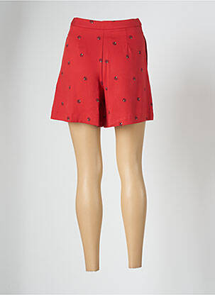 Short fermeture zippée sous rabat boutonné taille normale orange NICE THINGS femme