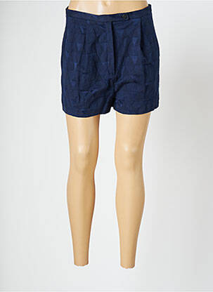 Short fermeture zippée sous rabat boutonné taille normale bleu I.CODE (By IKKS) femme