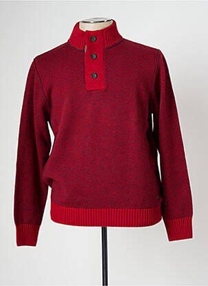Pull rouge DELAHAYE pour homme