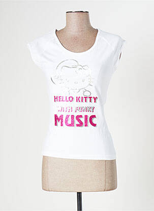 T-shirt blanc HELLO KITTY pour femme