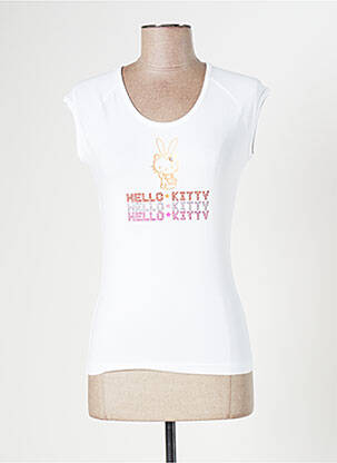 T-shirt blanc HELLO KITTY pour fille