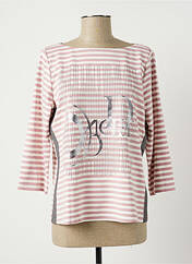 T-shirt rose JUST WHITE pour femme seconde vue