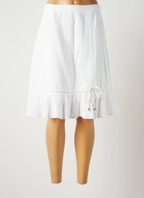 Jupe mi-longue blanc AURA BY FIGURE LIBRE pour femme
