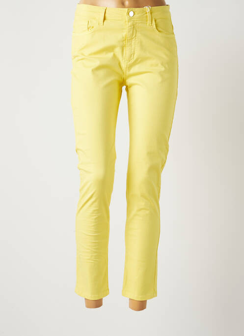 Jeans coupe slim jaune FRED SABATIER pour femme