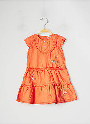 Robe mi-longue orange KITIWATT pour fille