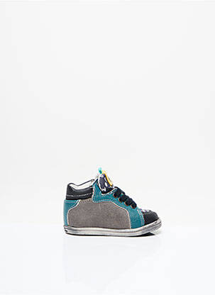 Bottillons empiècements talon compensé gris BABYBOTTE garcon
