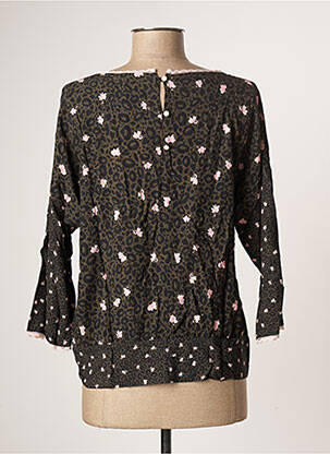 Blouse tissage popeline manches 3/4 vert PAUL BRIAL femme