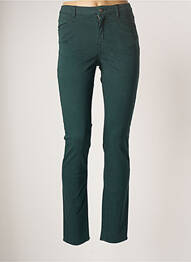Pantalon slim stretch taille haute vert EMMA & ROCK femme