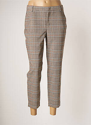 Pantalon 7/8 stretch taille normale beige YAYA femme