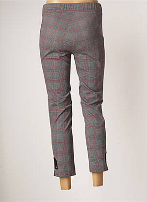 Pantalon 7/8 taille haute taille haute gris POUPEE CHIC femme