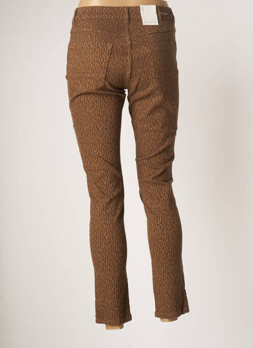 Pantalon 7/8 taille haute taille haute marron PARA MI femme