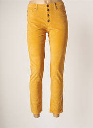 Pantalon 7/8 taille haute taille haute jaune EMMA & ROCK femme