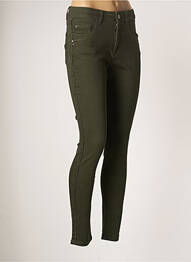 Pantalon slim skinny taille normale vert PARA MI femme