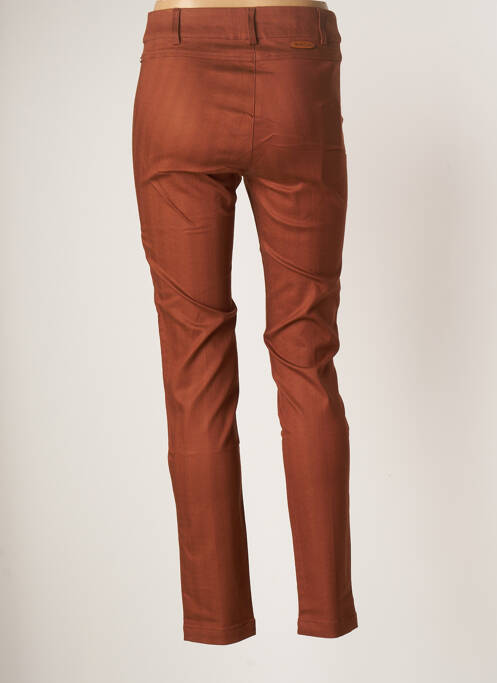 Pantalon slim marron POUPEE CHIC pour femme
