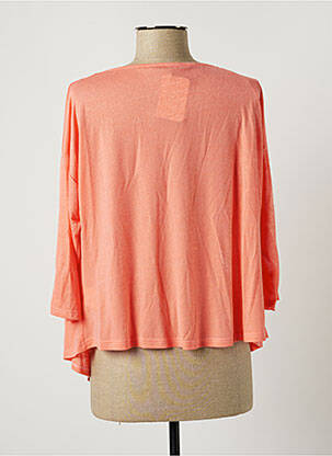Gilet manches longues manches 3/4 rose JULIE GUERLANDE femme