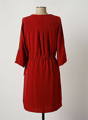 Robe mi-longue manches longues manches longues marron JULIE GUERLANDE femme