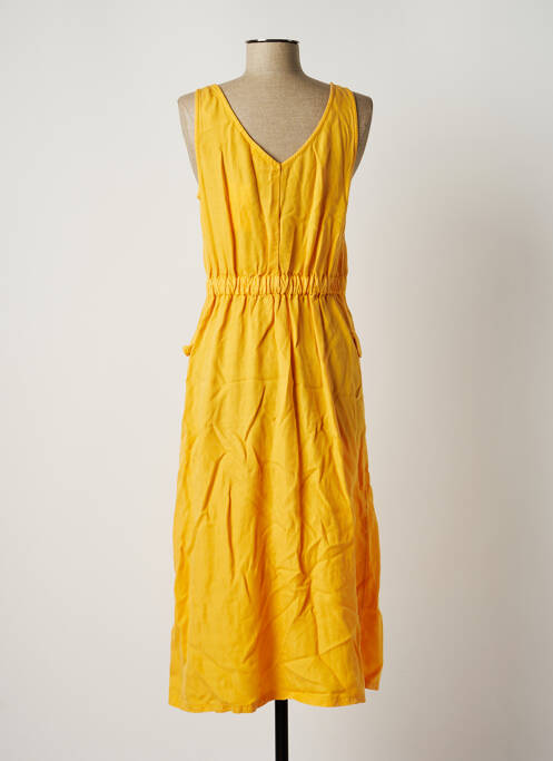 Robe mi-longue jaune C'EST BEAU LA VIE femme