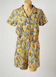 Combishort tissage popeline jaune C'EST BEAU LA VIE femme