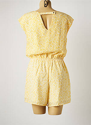 Combishort fermeture boutonnée au dos manches courtes jaune NINA KALIO femme