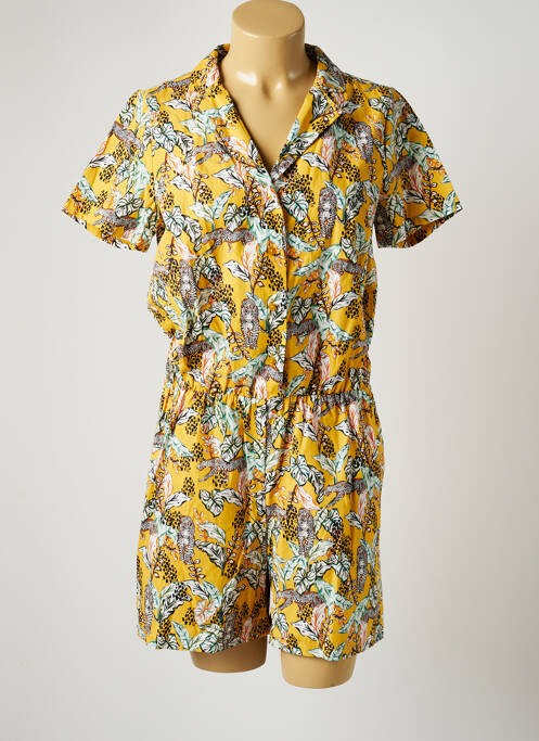Combishort tissage popeline jaune C'EST BEAU LA VIE femme