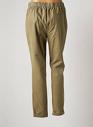 Pantalon droit tissage popeline taille normale vert JULIE GUERLANDE femme