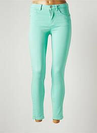 Pantalon 7/8 stretch taille basse vert C'EST BEAU LA VIE femme