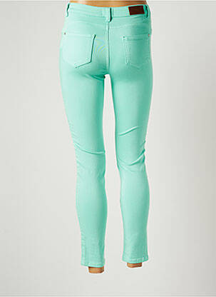 Pantalon 7/8 stretch taille basse vert C'EST BEAU LA VIE femme