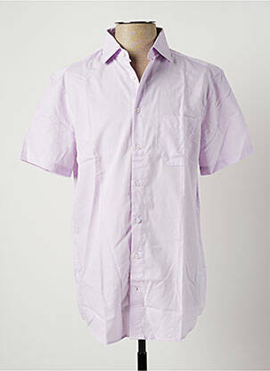 Chemise manches courtes violet CAMBRIDGE pour homme