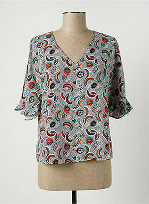 Blouse imprimé fleurs manches 3/4 noir I.CODE (By IKKS) femme
