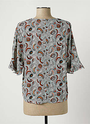 Blouse tissage popeline manches 3/4 noir I.CODE (By IKKS) femme