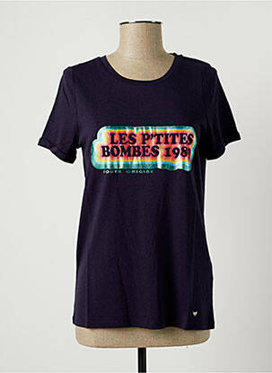 T-shirt bleu LES P'TITES BOMBES pour femme