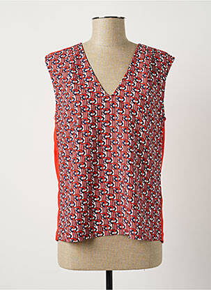 Top coupe fluide manches courtes rouge MEXX femme