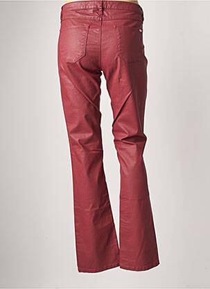 Pantalon droit stretch taille basse rouge CKS femme