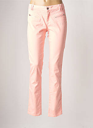 Pantalon slim taille basse taille basse rose ONE STEP femme