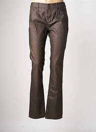 Jeans coupe droite taille basse taille basse marron IKKS femme
