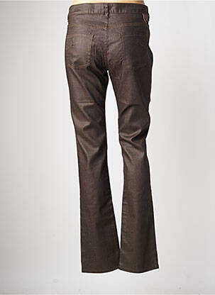 Jeans coupe droite stretch taille basse marron IKKS femme