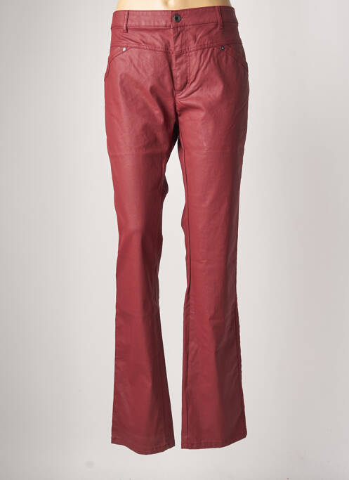 Pantalon droit stretch taille normale rouge ONE STEP femme