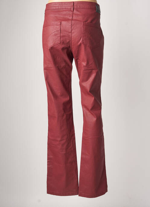 Pantalon droit stretch taille normale rouge ONE STEP femme