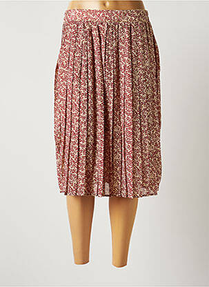 Jupe mi-longue taille haute rouge CHERRY PARIS femme