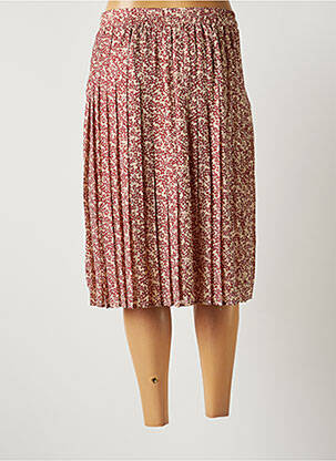 Jupe mi-longue taille haute rouge CHERRY PARIS femme