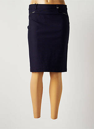Jupe mi-longue stretch bleu EAST DRIVE femme