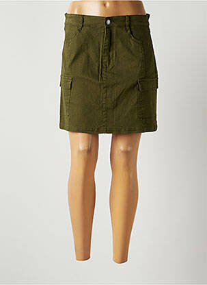 Jupe courte taille normale vert MD'M femme