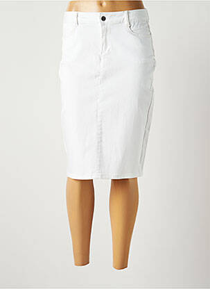 Jupe mi-longue blanc DIANE LAURY pour femme