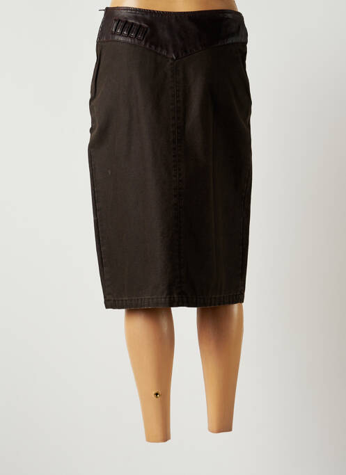 Jupe mi-longue marron DE LA VEGA pour femme