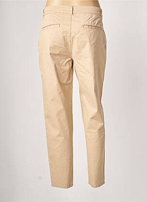 Pantalon 7/8 tissage popeline taille normale beige GEISHA femme