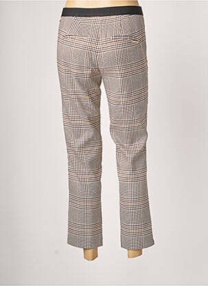 Pantalon 7/8 fermeture zippée sous rabat avec crochet taille normale beige JUS D'ORANGE femme
