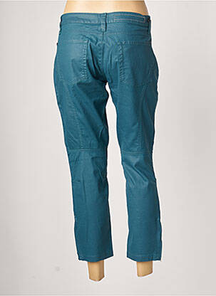 Pantalon 7/8 fermeture zippée sous rabat boutonné taille normale vert ONE STEP femme