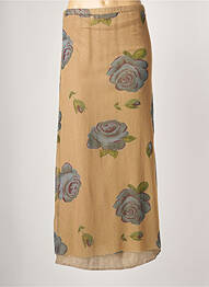 Jupe longue tissage crêpe beige MAIS IL EST OU LE SOLEIL femme