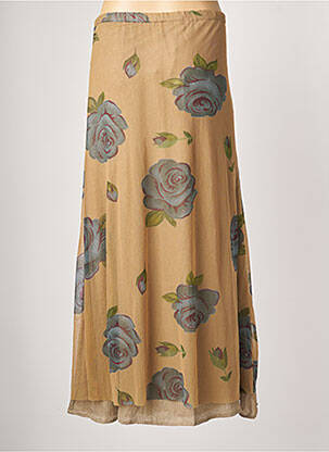 Jupe longue coupe droite beige MAIS IL EST OU LE SOLEIL femme